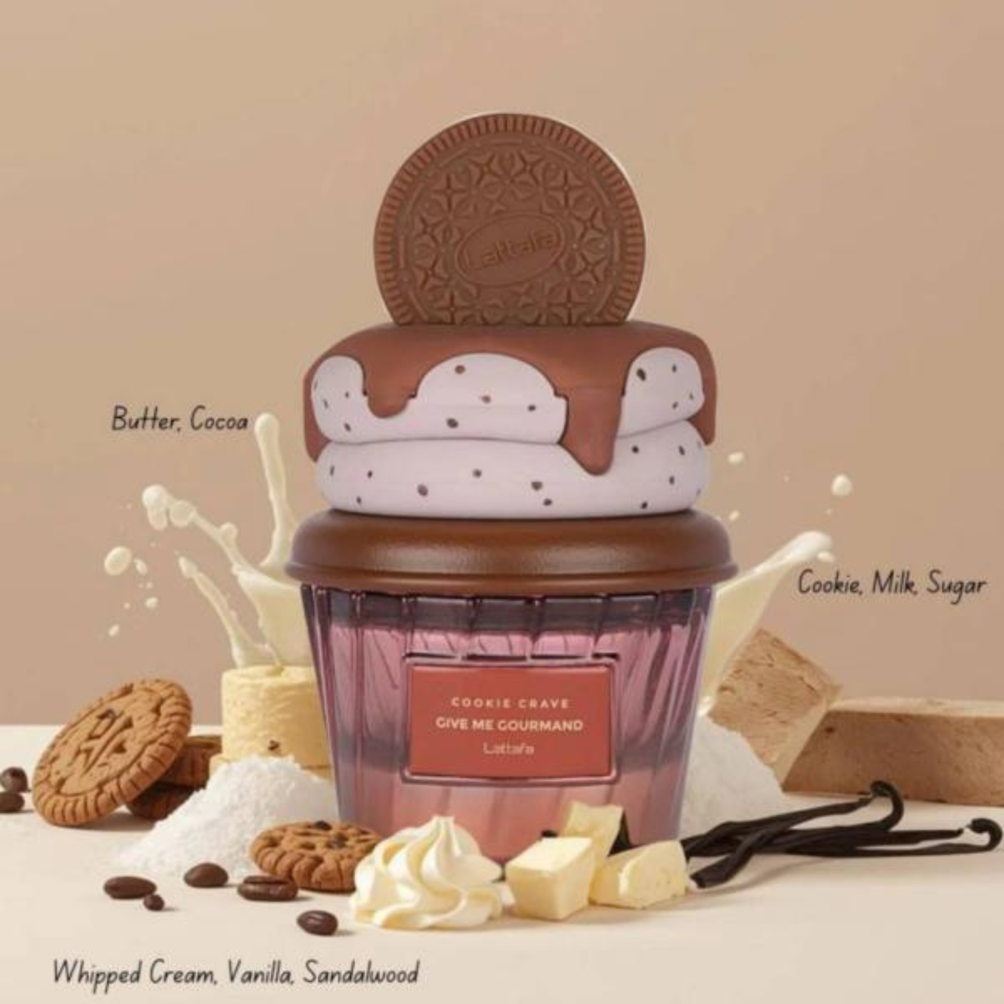 Lattafa Gourmand Cookie Crave Eau De Parfum 75ml Unisex Fragrance